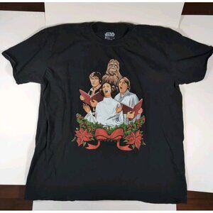 CHRISTMAS StarWars Tshirt Size XXL Chewbacca Princess Leia Hans SOLO LUKE